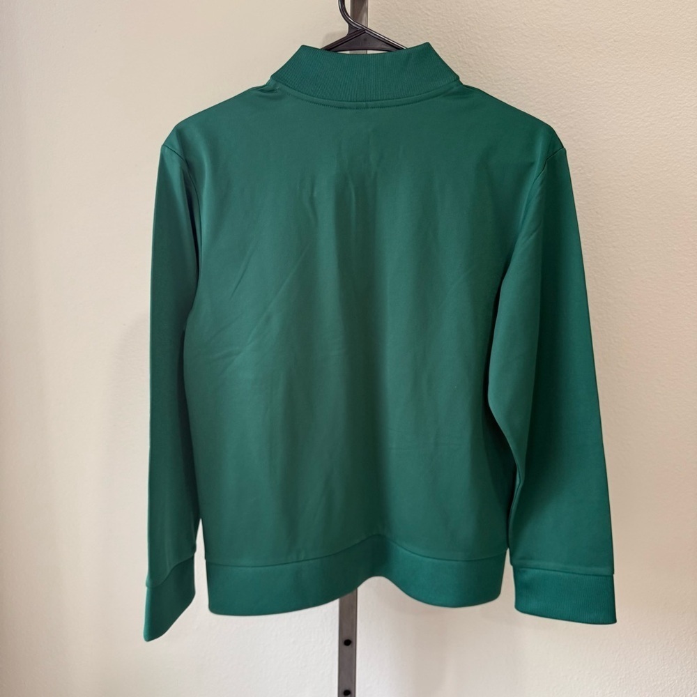 NWT Adidas dark green youth full zip bomber jacket size medium (10/12) - Picture 3 of 8